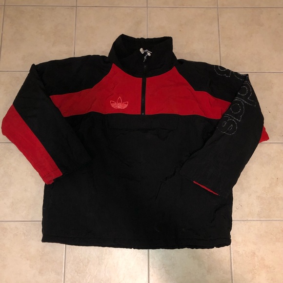 adidas Other - 80s XXL Adidas Quarter Zip Windbreaker 🔥